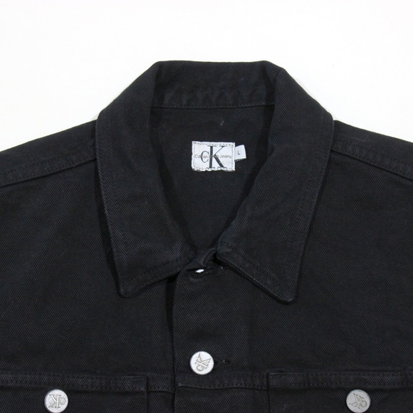 VTG Calvin Klein 90's Sleeveless Denim Jacket Vest - Picture 3 of 5